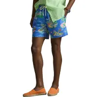 Ralph Lauren 5.75-Inch Traveler Polo Bear Swim Trunk - Blue - XXL