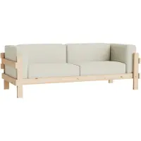 Normann Copenhagen Kube sohva Lakattu mänty - kangas Remix 223 Beige, 220 cm
