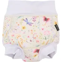 Mikk-Line Swim Baby Pant Frill Aop - White - 1-2Y