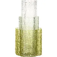 Hubsch Triple Vases Green/Clear (Set Of 3) - Green - 21X20