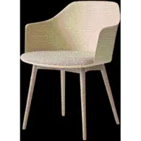 &tradition Rely Hw77 Ruokatuoli Käsinojilla Pehmustettu Istuinosan /kirkaslakattu Tammi/karakorum 003 - Tuolit Muovi Beige sand - 134174A057A020