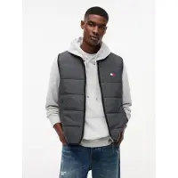 Tommy Hilfiger Liivi 'Lightweight Down Quilted' laivastonsininen / grafiitti / punainen / valkoinen