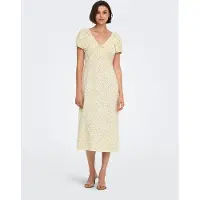 ONLY Jdylydia S/S Midi Dress Wvn Exp - Yellow - M