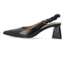 Bianco Biamaralyn Scrunchie Slingback Faux Leather - Black - 36