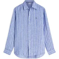 Tommy Hilfiger Paita 'Regular Fit Textured Stripe Pure' sininen / valkoinen