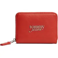Tommy Hilfiger Kukkaro 'Logo Plaque Zip-around' kirkaanpunainen