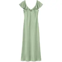 Vero Moda Vmrita Cs Rose Maxi Dress Wvn Exp - Green - M