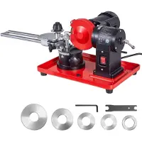 Vevor pyörösahanterän teroitin, 370 W 2890 RPM pyörivä kulmajyrsin teroituskone 125 mm:n hiomalaikalla ja 6 sahan keskityksellä - sopii Φ80 mm - Φ700 mm:n pyörösahanterille
