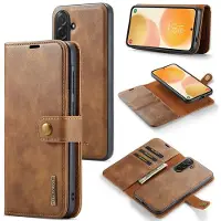 DG Ming 2-in-1 Magneetti Lompakkokotelo sopii Samsung Galaxy A57 5G - Ruskea