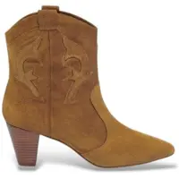 Ba&sh for woman. 2H25NCAS Brown Casey leather boots (36), 3 to 5 cm, None, Casual