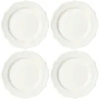 Decotique Violette Sivulautanen 20 Cm 4-pack - Aluslautaset Keramiikka Valkoinen - 438125*4