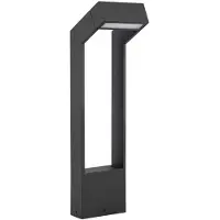 Arcchio LED-pylväsvalaisin Kovato, korkeus 60 cm, tummanharmaa, IP65 Kovato, Alumiini/harmaa/sinkki, Metalli, Moderni