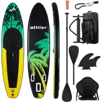 Athler SUP-lauta Cobia 320 Yellow – ilmatäytteinen suppailulauta istuimella ja melalla
