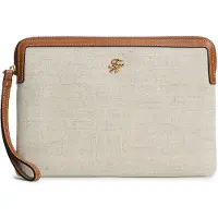 Tommy Hilfiger Th Script Daily Pouch Canvas - Beige - ONE SIZE