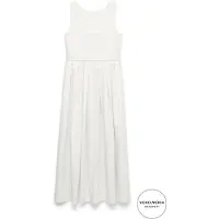 Vero moda Maternity Vmmane Sl U-Neck 7/8 2-Way Dress Jrs - White - M