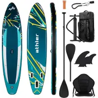 Athler SUP-lauta Zander 350 Green – ilmatäytteinen suppailulauta istuimella ja melalla