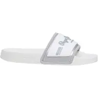 Pepe Jeans for woman. PLS700003 Slider Met flip flops white (37), Flat, None, Beachwear
