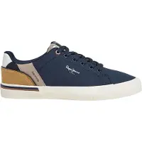 Pepe Jeans for man. PMS300013 Trainers Kenton navy (45), Fabric, Flat, Laces, Casual