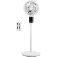 Vevor 23 cm lattiatuuletin, 80° värähtelevä lattiatuuletin hiljaisella tasavirtamoottorilla, kaukosäädin, 9 nopeutta ja 4 älykästä tilaa, 24 tunnin ajastin, säädettävä korkeus, kotiin, makuuhuoneeseen