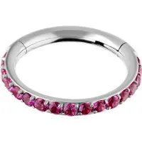 Wildcat Maharani Ruby Eternity Clicker - Plata, 12,0 mm