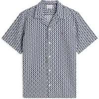 Tommy Hilfiger Linen Blend Aop Ss Rf Shirt - Navy - L