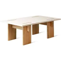 Eberhart Arnold Sohvapöytä 65x110 Cm Vaalea Betoni / Vaalea - Sohvapöydät Tammi Light Oak - AOLD-101-102