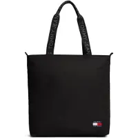 Tommy Hilfiger Ostoskassi 'Essential Repeat Logo Tote' musta