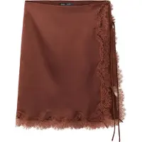 Mango Lace Slip Skirt - Orange - 40