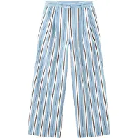 Mango Wide Leg Striped Jeans - Blue - 38