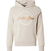 Jack & Jones Collegepaita 'JWHMILO' kerma / ruskea / valkoinen