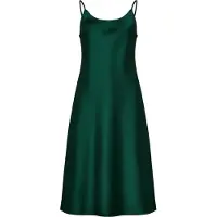 Serena Silueta Mekko 'Below the knee satin slip dress 'Grace'' smaragdi