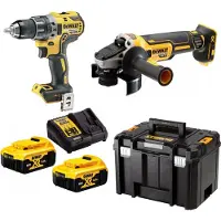 DeWalt Työkalusarja DCK2020P2T-QW (DCG405 + DCD791); 18 V; 2x5,0 Ah akku