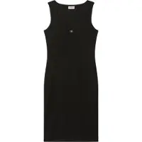 Calvin Klein Jeans Sl Baby Rib Woven Label Square N - Black - M