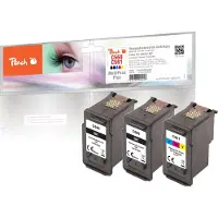 Peach 321030, Perusvärintuotto, Musta, Syaani, Magenta, Keltainen, 8 ml, 8,5 ml, 3 kpl, Monipakkaus (PI100-449)
