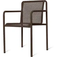 Ferm Living Dapple tuoli käsinojilla Dark Chocolate