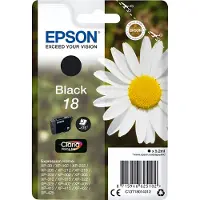 Epson 18 ink cartridge black standard capacity 5.2ml 175 pages 1-pack blister without alarm