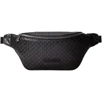Calvin Klein Vyölaukku 'Coated Emblem Print' tummanharmaa / musta