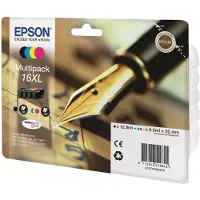 Epson 16XL-mustekasettipakkaus, musta, syaani, magenta, keltainen, 4 kpl