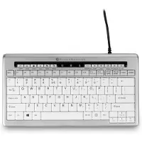 BakkerElkhuizen – BakkerElkhuizen S-board 840, Tenkeyless (80–87 %), Langallinen, USB, Näppäimen saksikytkin, QWERTY, Vaaleanharmaa, Valkoinen (BNES840DUK)
