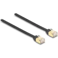 DeLOCK – RJ45 Retractable Cable Cat.6A STP 1.5 m black / yellow (80239)