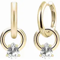Sno of sweden Callie Plain Pendant Ring Ear Gold Clear Onesize