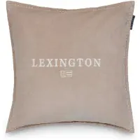 Lexington Home Logo Organic Cotton Velvet Pillow Cover - Beige - 50X50