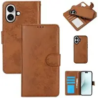 Mtp Products iPhone 16 Vintage 2-in-1 -lompakkokotelo irrotettavalla kannella - ruskea