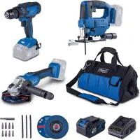 Scheppach Työkalusarja C-JAD-Set L (C-JS220-X + C-AG125-X + C-DD45-X); 20 V; 1x4,0 Ah akku
