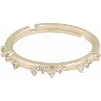 Sno of sweden Lorrie Crystal Ring Gold Clear Small