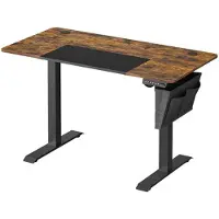Songmics Sähköpöytä, 120x60x72-120 cm, Ruskea/Musta