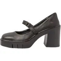 Art for woman. 119771101003_001 Leather shoes 1977 black -Heel height 9cm (36), 8 to 10 cm, Velcro, Casual