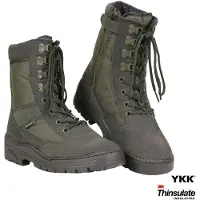 101 Inc Fostex Sniper Boots Side Zip (Color: Green, Size: 43)