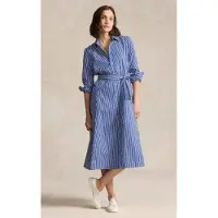 Ralph Lauren for woman. 211891430001 Blue shirt dress (48), Casual, Cotton, Long sleeve