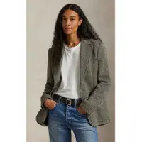 Ralph Lauren Single-Breasted Herringbone Blazer - Brown - 34